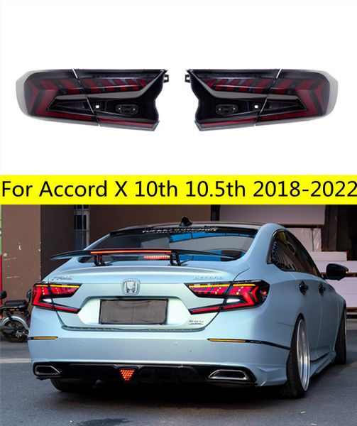 

car lights for accord x 20 18-2022 10th 10.5th led auto taillights assembly upgrade dynamic lamp start animation accessories kit
