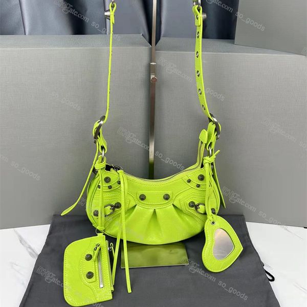 

shoulder bags designer genuine leather le cagole motorcycle bag women luxury fashion crossbody pink mini small crocodile black silver red fa