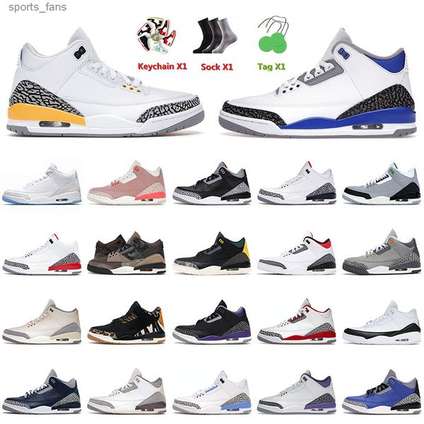

fashion og jumpman 3 3s iii mens basketball shoes laser orange racer blue medium grey court purple unc men women sports trainers