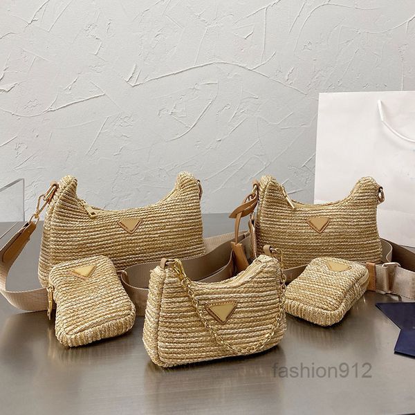 

evening bags hobo straw woven crossbody bag chains shoulder bags women axillary handbag purse zipper messenger package smallest zero wallet