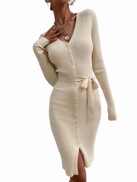 

women's sweaters button through belted bodycon sweater dress z7sc#, White;black