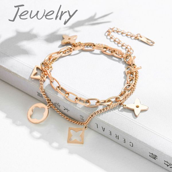 

new fashion clover charm bracelet luxury design women gift, Golden;silver