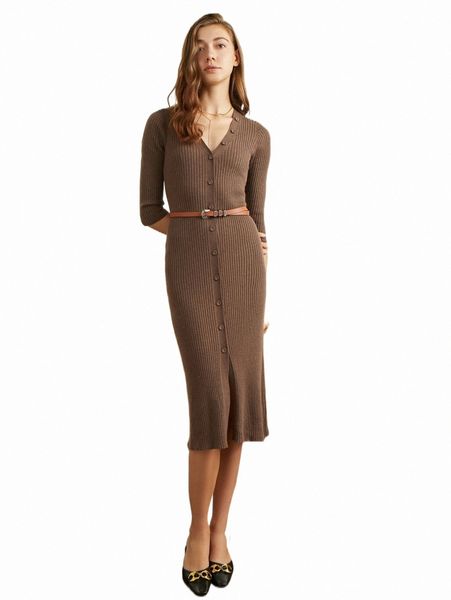 

women's sweaters motf premium wool blend sweater dress without belt k5bh#, White;black