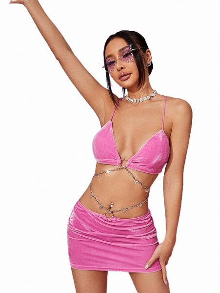 

casual dresses chain detail cutout tie backless velvet cami dress 68jb#, Black;gray