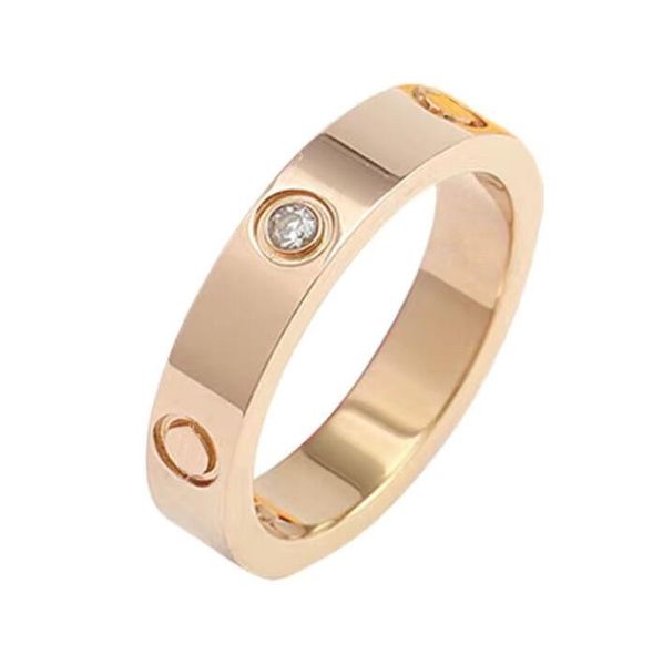 

rose gold stainless steel crystal wedding ring woman jewelry love rings men promise for female women gift engagement, Silver