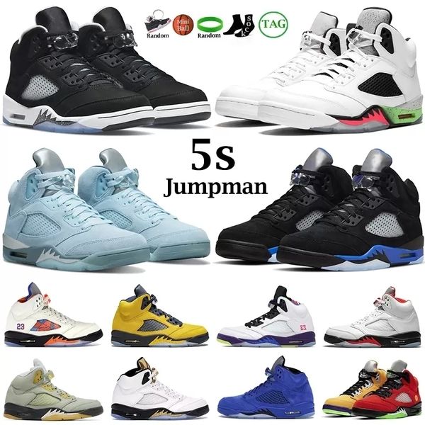 

5s men basketball shoes stealth 2.0 oreo fire raging red jade horizon blue bird sail racer blue metallic green bean anthracite alternate bel