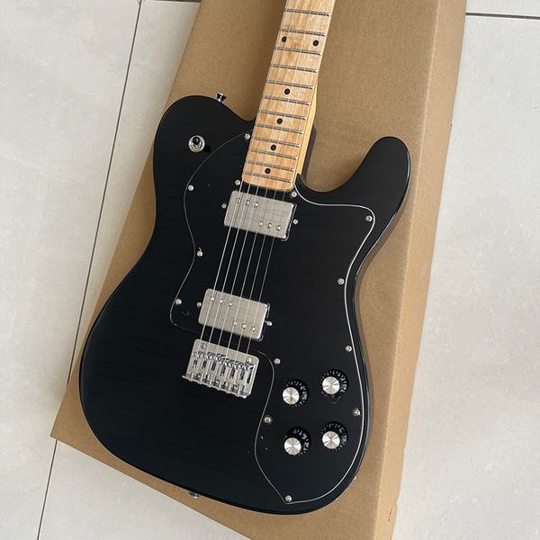 

classic big head electric guitar maple fingerboard good timbrebright black bodystring wearing body delivery to home