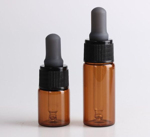 

10ml empty amber glass essential oil dropper bottle mini brown dropper vials