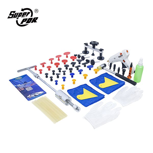 

super pdr professional automotive car tool kit essential with glue gun and sticks for repairing the dent of car body