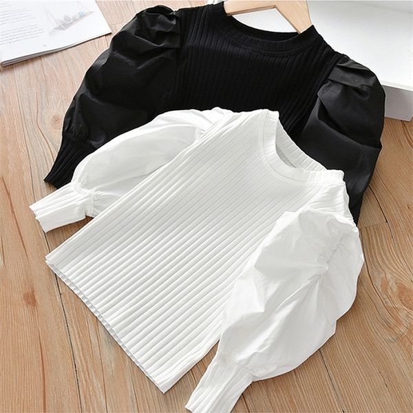 

pullover white baby girls long sleeve shirt princess shirt for tddler girl sweet pullover casual shirt children pullover 220909, Blue