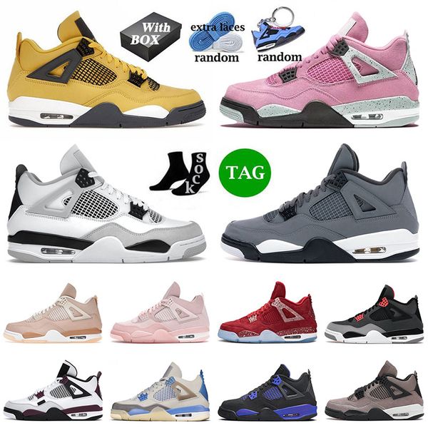 

2023 high boots university pink 4 4s iv basketball jumpman shoes military black violet ore messy room seafoam infrared shimmer men women tra