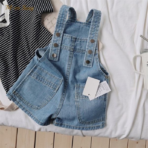 

overalls baby girl boy denim overalls shorts pocket infant toddler jean suspender shorts child short dungaree summer baby clothes 1-7y 22090, Blue
