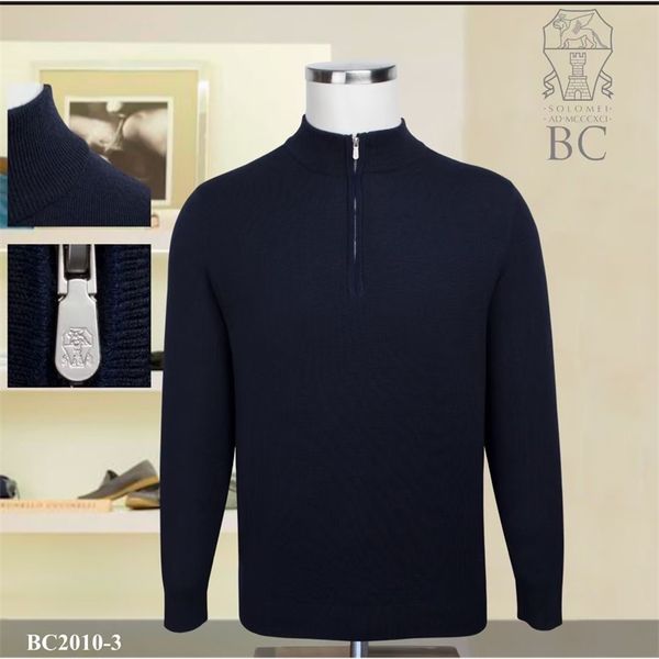 

men s sweaters billionaire oechsli sweater cashmere men s autumn winter warm zipper elasticity embroidery casual  4xl 220908, White;black