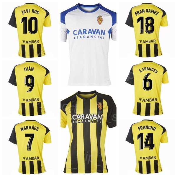 

club soccer real zaragoza jerseys 22-23 fc 15 chavarria 5 grau 3 silos 1 alvarez 23 molina 18 gamez 11 vada 7 narvaez 8 valderrama football, Black;yellow