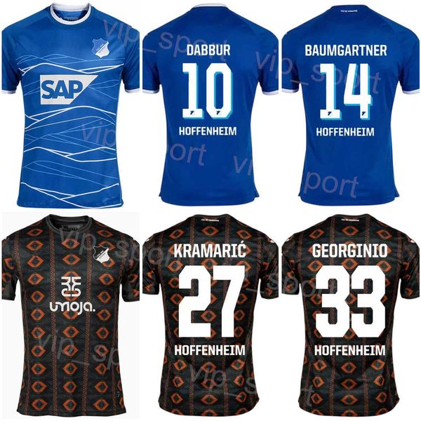 

2022-23 club soccer tsg hoffenheim jerseys baumgartner kabak kramaric skov rutter dabbur promel baumann vogt akpoguma kaderabek football shi, Black;yellow