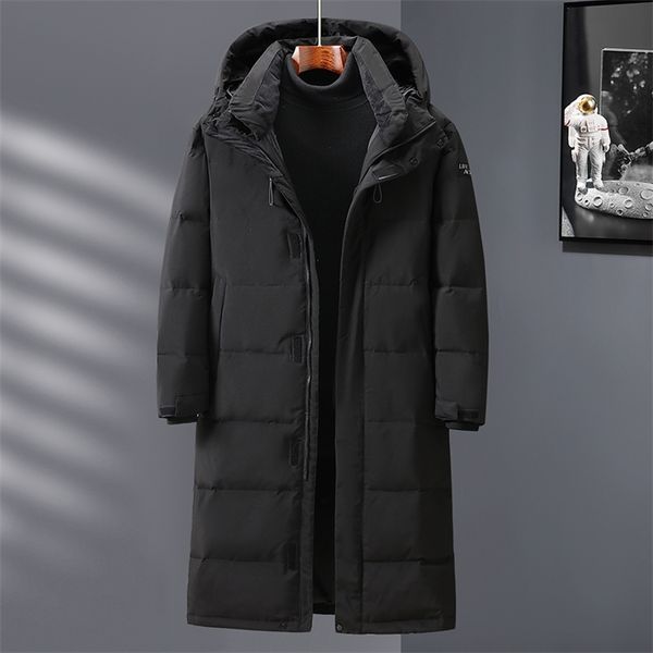 

men's down parkas fashion winter down jackets men hooded thicken warm men's white duck down coats black/white puffer jacket overco