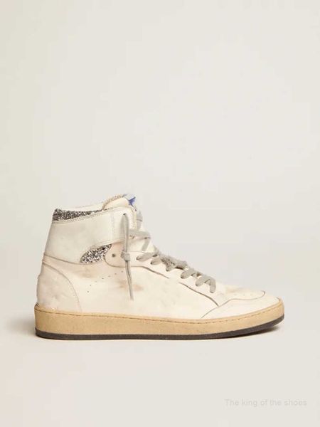 

dirty shoes sky-star sneakers high small designer luxury version italian retro handmade womens with signature on the ankle silver