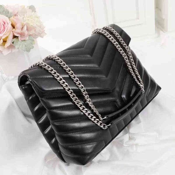 

bags designer bag fashion loulou women's chain real leather black large-capacity shoulder quilted messenger handbags