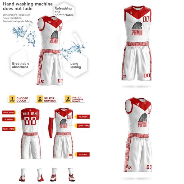 

2022 basketball jersey custom mens youth s set clothes breathable team sport tracksuit sleeveless sportswear diy uniforms shirt, Black