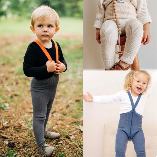 

overalls baby suspender pants brand autumn winter boys girls solid cute overalls toddler knit cotton overalls pants ss 220909, Blue