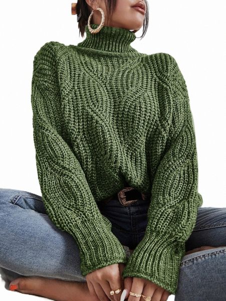 

women's sweaters high neck drop shoulder marled sweater m5gt#, White;black
