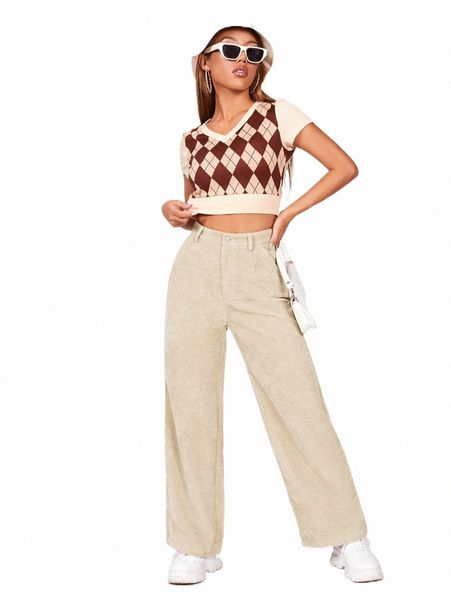 

women's pants & capris petite slant pocket cord straight leg pants d0j9#, Black;white