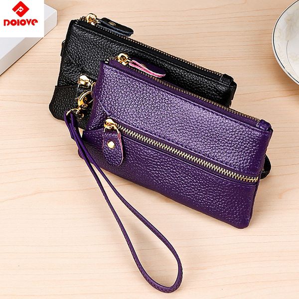 

fashion vintage genuine leather wallet men key holder housekeeper keys organizer women multifunction covers zipper key case bag, Red;blue