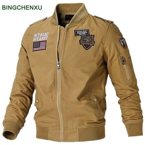 

mens jackets mens bomber pilot jacket winter parkas army jackets military motorcycle jacket cargo outerwear air force pilot tactical coat ma, Black;brown