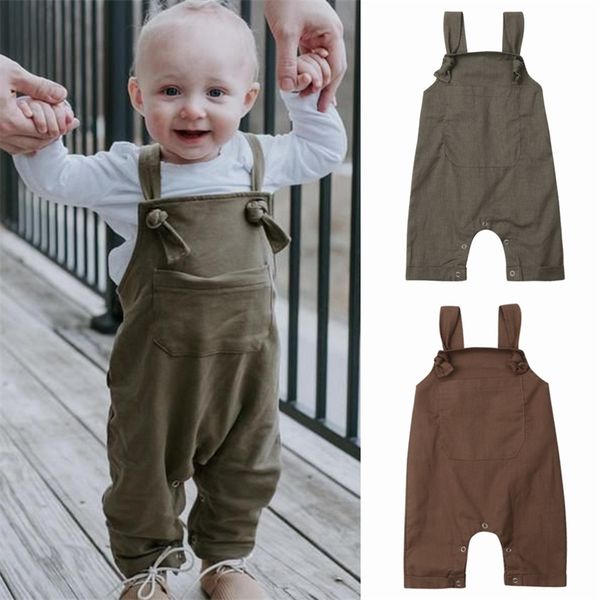 

overalls baby suspender pants overalls summer boys girls clothes sleeveless casual loose pocket toddler romper jumpsuits 0-24m 220909, Blue