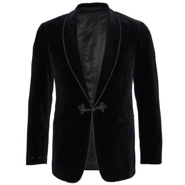 

men's suits blazers black velvet latest smoking jackets shawl lapel formal tuxedos loose vintage retro dinner party prom suit blazer1 j, White;black