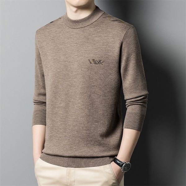 

men s sweaters woolen sweater 100 pure wool autumn and winter thickened young middle aged leisure warm knitted coat 220908, White;black