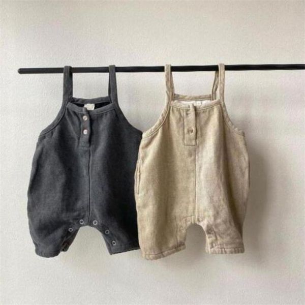 

overalls autumn winter fashion toddler clothing boys casual strap infant girls all-match solid color cute baby overalls 220909, Blue