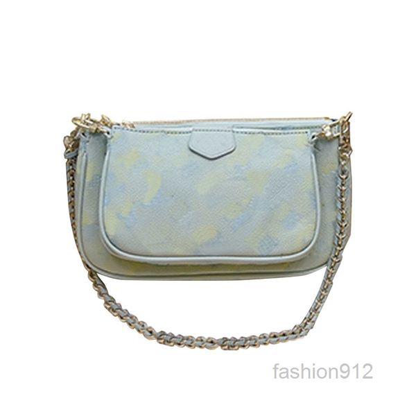 

chain shoulder bag women designer bag rainbow color crossbody bags purse handbag multi pochette classic letterpress p