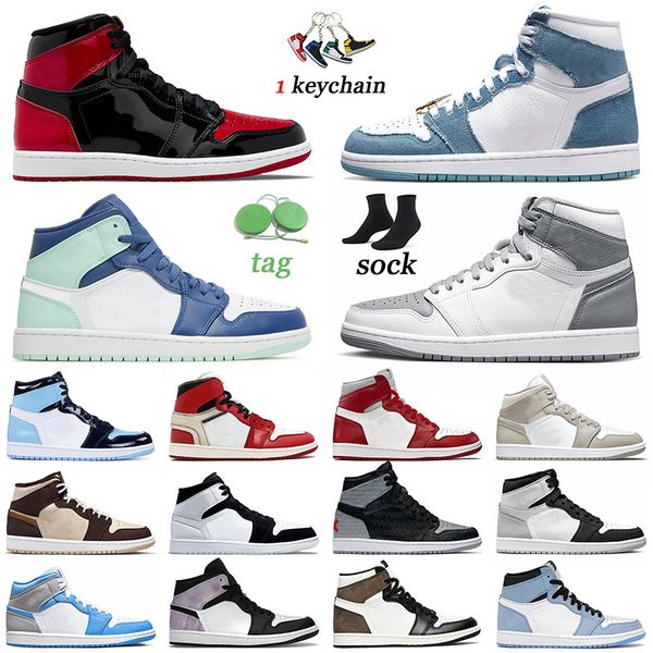 

university blue grey 1 basketball shoes jumpman 1s stealth women sports denim offs white men trainers sneakers high og yellow toe diamond sh