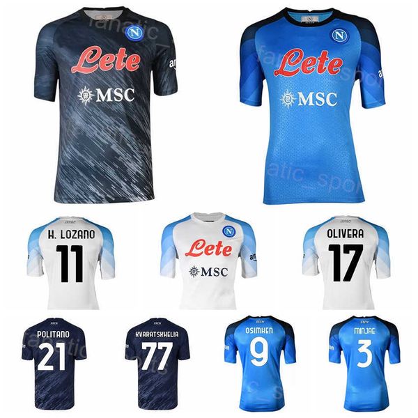 

ssc napoli soccer 68 stanislav lobotka jerseys 33 adam ounas 20 piotr zielinski 77 khvicha kvaratskhelia 9 victor osimhen football shirt kit, Black;yellow