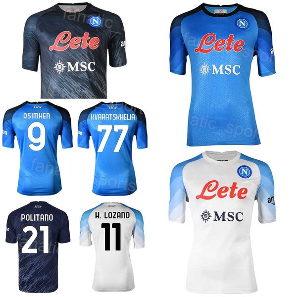 

club ssc napoli zielinski soccer jerseys team politano anguissa meret rrahmani lozano di lorenzo elmas kvaratskhelia osimhen min-jae lobotka, Black;yellow