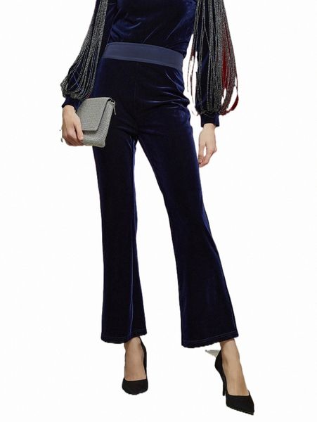 

women's pants & capris velvet bootcut pants 2022 new p9cl#, Black;white