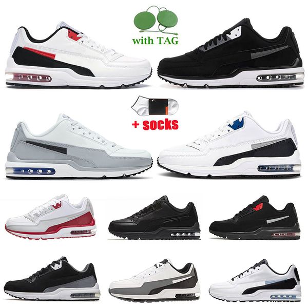 

2022 mens running shoes with socks amax ltd 3 triple black smoke grey university red white blue men sneakers trainers sports