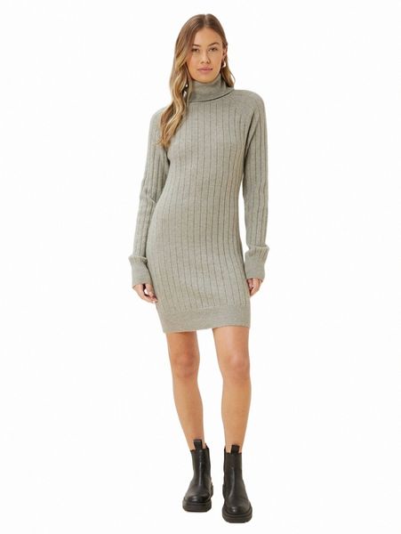 

women's sweaters recycled polyester high-neck sweater dress g98d#, White;black