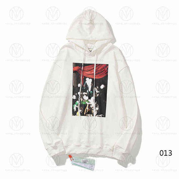 

fashion men's hoodies sweatshirts mens womens streetwears man pullover winter loose hooded offs designers clothing vew5, White;black