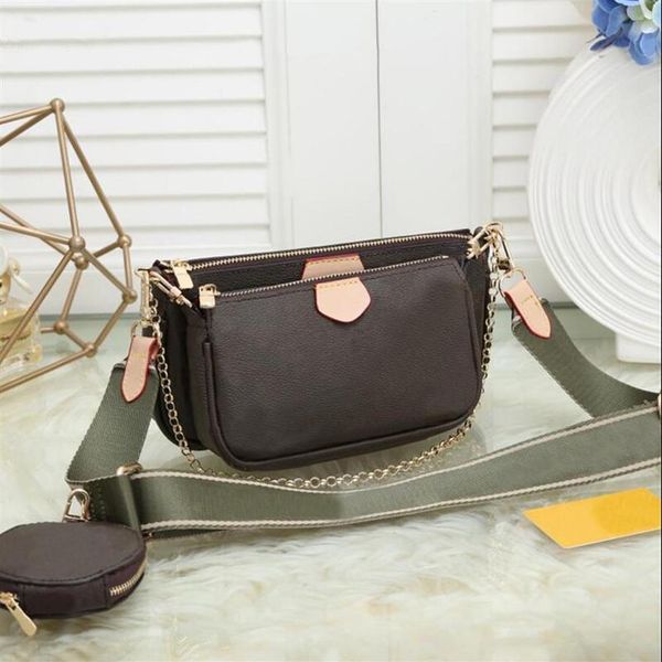 

women christmas gift 3pcs set designers handbags crossbody bag purses lady tote bags wallet leather purse292a, Red;black