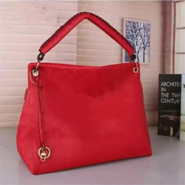 

brown flower genuine leather m40249 artsy mm size women handbags purses shopping bag tote clutch shoulder bags brown checker293u, Red;black