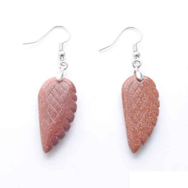

dangle chandelier angel wings hook dangle earrings for female golden sand gemstone eardrop earring trendy jewelry gift pair dr3301 d dhdxp, Silver