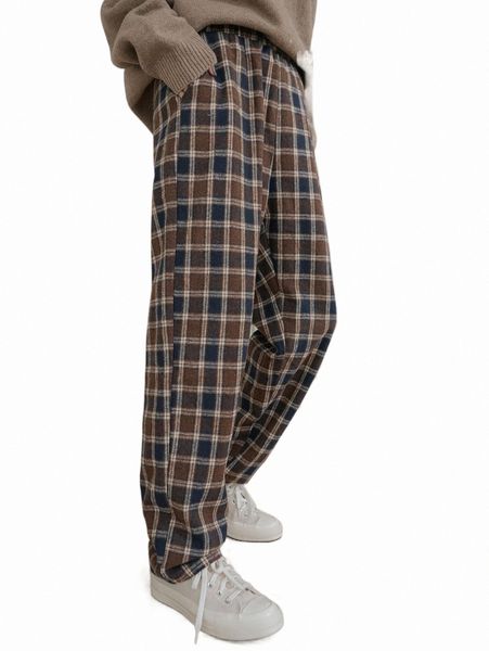 

women's pants & capris dazy plaid slant pocket pants x93z#, Black;white