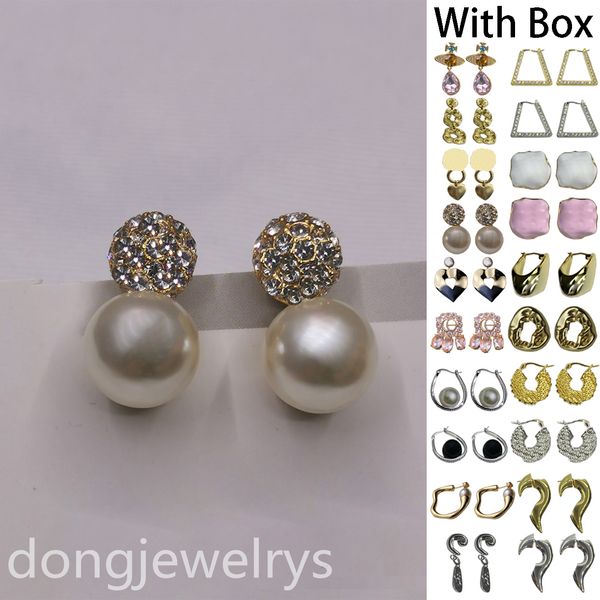 

water drop drill earrings pearl personality gold silver dangle woman gold earring hip hop jewelry dongjewelrys for women full diamond ladies