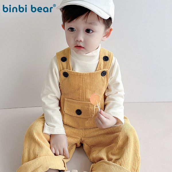 

overalls baby girl boy overalls solid color autumn winter corduroy jumpsuit casual loose infant kids pants rompers dungarees childrens 22090, Blue