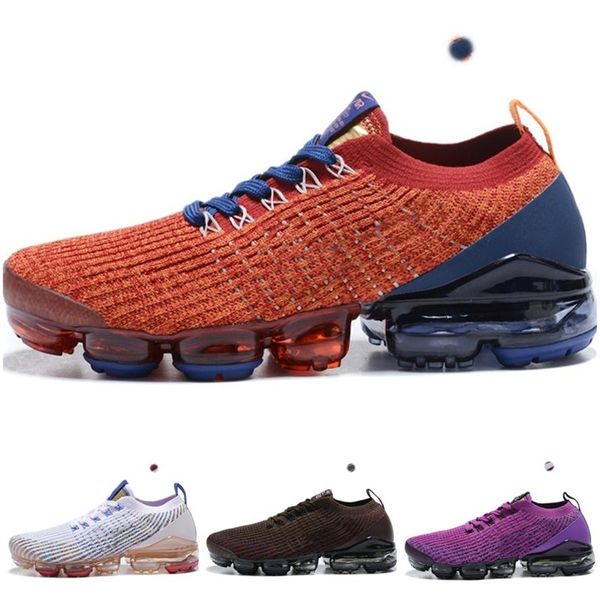 

2021 women men boots shoes fly 3 3 0 knit triple black white blue sports trainers true mesh sneakers 36-45238m