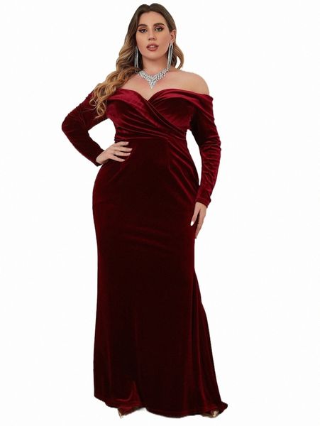 

plus size dresses plus off shoulder wrap velvet prom dress g5xr#, Black