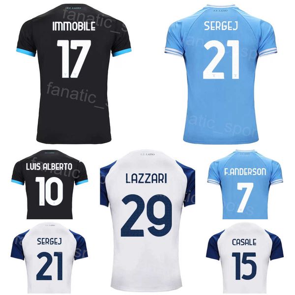 

club 22-23 lazio soccer 11 matteo cancellieri jerseys 88 toma basic 77 adam marusic 21 sergej milinkovic-savic 17 ciro immobile 7 felipe and, Black;yellow