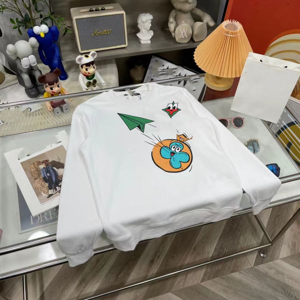 

designer version hoodie handmade 1v 2022 autumn and winter new small aircraft logo men and women same style round neck sweater, Blue;black